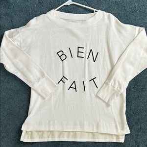 Madewell Bien Fait Long Sleeve Top - Medium